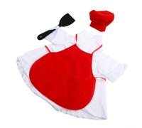 Costume Set for 23 Inch Goose Statue Featuring Chef Look, Includes Clothing and Hat Made from Fabric Designed for Garden Use (red)