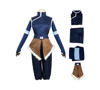 (Costume Set(No Wig), M) Avatar:The Legend of Korra Season 4 Cosplay Costume Halloween Outfits Suit Set