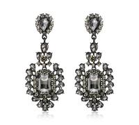 Costume Statement Earrings for Women, Sparkly Crystal Vintage Style Art Deco Rhinestone Drop Dangle Earring for Wedding Party