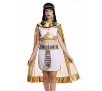 Costume Women Carnival Egyptian Cleopatra Pharaoh White M