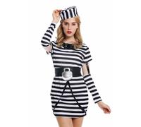 Costume Women Female Convict Criminal Gr. S/M W-0055