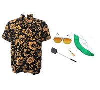 costumebase Fear & Loathing Las Vegas Shirt Hat Orange Glasses Cigarette Holder Swatter Duke