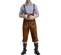 Costumes Mens Deluxe Lederhosen Costume Faux Suede - Medium Mens Deluxe Lederhosen Authentic Bavarian Look Faux Suede Finish Ideal for Oktoberfest 8u29