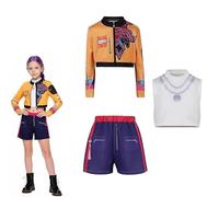 Costumes Singers Leader Cosplay- Girls Fancy Stage Outfit Set 3pcs Singer Costume 3-14years,C-9-10