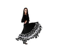 Costumizate! Flamenco Dance Skirt for Women Adult Different Sizes, black and white, M