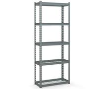 COSTWAT 4/5 Tier Garage Shelving Unit, Height Adjustable Boltless Storage Rack with Flexible Transformation Design, Metal Utility Storage Rack for Shed Workshop (Grey, 5 Tier, 71 x 31 x 168cm)