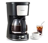 COSTWAY 1.5L Filter Coffee Machine, Drip Coffee Maker with Reusable Filter | 1000W, 24 Hours Timer, Keep Warm Function, Anti-Drip, Auto Shut Off, Glass Carafe, for Instant Coffee, Espresso, Macchiato