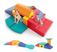 Costway 10 Pcs Foam Climbing Blocks Set Toddlers Soft Foam Building Blocks Toy