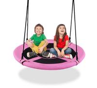 Costway 100Cm Flying Saucer Tree Swing Adjustable And Durable Ropes-Pink