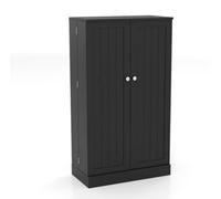 Costway 104Cm Tall Pantry Cabinet Freestanding Kitchen Buffet Cupboard With Doors-Black