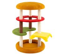 Costway 106 Cm Tall Modern Cat Tree Multi-Level Kitten Tower W/ Padded Perch Spacious Bed