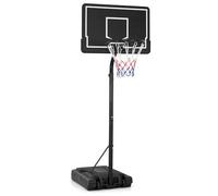 COSTWAY 10FT Basketball Backboard Hoop Set, 210-260cm Adjustable Basketball Hoop Net System with Wheels, Indoor Outdoor Basketball Stand for Kids Junior Adults
