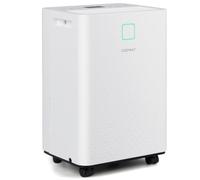 COSTWAY 10L/Day Dehumidifier with 3 Modes, 3-Color Indicator Light | Quiet & Energy-Efficient, Auto Mode, Continuous Drying Mode, Sleep Mode, 1.7L Water Tank & 24H Timer, for Home Office