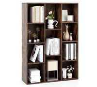 Costway 11-Cube Bookcase Modern Geometric Bookshelf Book Storage Organizer