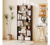 Costway 11-Shelf Geometric Bookshelf 163 Cm Tall Decorative Bookcase