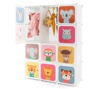 Costway 12-Cube Baby Closet Dresser Portable Kids Wardrobe Children's Storage Organizer