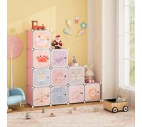 Costway 12-Cube Diy Kids Wardrobe Children's Closet Storage Organizer