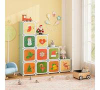 Costway 12-Cube Diy Kids Wardrobe Children's Closet Storage Organizer