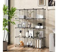 Costway 12 Cube Storage Shelf Rack Diy Wire Grid Bookcase Display Cabinet Organiser