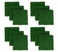 Costway 12 Pcs Artificial Grass Wall Panels 50 x 50cm Faux Green Moss Panels | Size: 50 x 50 cm COSTWAY Green 50 x 50 cm