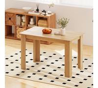 Costway 120 X 70 Cm Dining Table For 4-6 People Wooden Rectangular Dinette Table-Natural