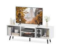 Costway 120Cm Entertainment Center Mid Century Modern Tv Stand For 55" Tvs-White