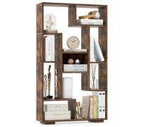 Costway 120Cm Tall Bookshelf Modern Geometric Bookcase Book Storage Organizer