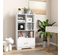 Costway 120Cm Wooden Bookcase 4-Tier Bookshelf Freestanding Storage Cabinet Display Organizer