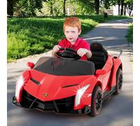 Costway 12V Battery Powered Electric Vehicle Kids Ride-On Sports Car-Red