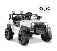 Costway 12V Battery Ride On Truck Electric Ride On Car in White COSTWAY White