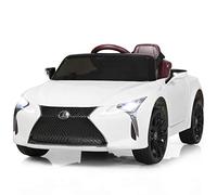 COSTWAY 12V Electric Kids Ride On Car, Licensed Lexus Battery Powered Vehicle Toy with Remote Control, Lights, Horn, MP3, USB, Suspension Wheels Cars Gift for 3+ Years Old (White)