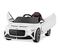 Costway 12V Electric Ride On Car Licensed Battery Powered Racer Car Remote Control in White COSTWAY White