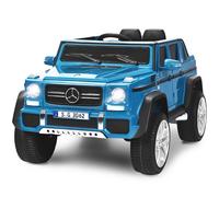 Costway 12V Electric Ride On Car Mercedes-Benz Maybach Car 2.4G Remote Control in Blue COSTWAY Blue
