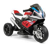 COSTWAY 12V Kids Electric Motorbike, Licensed BMW Ride on Motorcycle with Headlight, Music, Horn, MP3, USB Port, Battery Powered Vehicle Toy for 37-96 Months (Red)