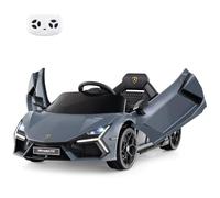COSTWAY 12V Kids Electric Ride on Car, Licensed Lamborghini Revuelto Electric Toy Vehicle with Remote Control, LED Lights, Horn, Music, MP3, USB, Hydraulic Doors, for Ages 37-95 Months (Gray)