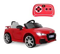 COSTWAY 12V Kids Ride On Car, Audi Licensed Electric Vehicle Toy with Remote Control, Lights, Music, MP3 and USB, Battery Powered Ride on Gift for Boys Girls (Red)
