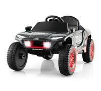 COSTWAY 12V Kids Ride on Car, Licensed Audi Electric Vehicle with Remote Control, LED Lights, Music, Horn, USB/FM, 4 Suspension Spring Wheels E-tron Racing Cars for 3 Years Old+