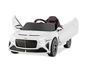 COSTWAY 12V Kids Ride on Car, Licensed Bentley Electric Vehicle Toy with Remote Control, Lights, Sounds, MP3/USB/Bluetooth, Two Motor Ride on Cars for Boys Girls (White)