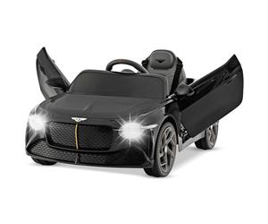 COSTWAY 12V Kids Ride on Car, Licensed Bentley Electric Vehicle Toy with Remote Control, Lights, Sounds, MP3/USB/Bluetooth, Two Motor Ride on Cars for Boys Girls (Black)
