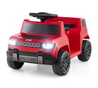 COSTWAY 12V Kids Ride on Car, Licensed Jeep Electric Vehicle with LED Lights, Music, Horn & Wireless Connection, Battery Powered Ride on Toy for 18-96 Months Boys Girls (Red)