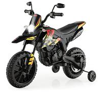 COSTWAY 12V Kids Ride on Motorcycle, Battery Powered Motorbike with Light, Music, Wireless Function, Electric Vehicle Toy for Boys Girls (Yellow+Black)
