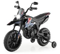 COSTWAY 12V Kids Ride on Motorcycle, Battery Powered Motorbike with Light, Music, Wireless Function, Electric Vehicle Toy for Boys Girls (Blue+Black)