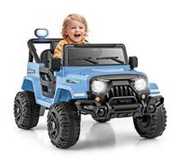 Costway 12V Kids Ride on Truck Battery Powered Toy Vehicle w/Remote Control in Navy COSTWAY Navy