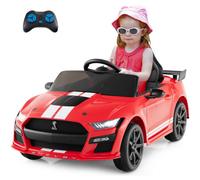 Costway 12V Licensed Ford Mustang Shelby Gt500 Kids Ride On Car-Red