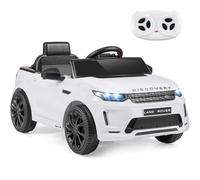 COSTWAY 12V Ride on Car, Licensed Land Rover Discovery Electric Toy Vehicle with Remote Control, LED Lights, Music & Horn, Soft Start Kids Ride on Cars for Boys Girls (White)