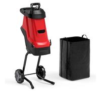 Costway 15-Amp Electric Garden Wood Chipper And Shredder Leaf Mulcher With Wheels
