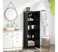Costway 150 Cm Tall Storage Cabinet 4-Tier Freestanding Floor Cabinet-Black