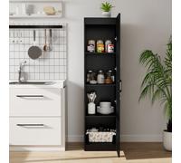 Costway 150 cm Tall Storage Cabinet 4-Tier Freestanding Floor Cabinet in Black COSTWAY Black