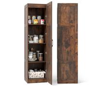 Costway 150 cm Tall Storage Cabinet 4-Tier Freestanding Floor Cabinet in Brown COSTWAY Brown