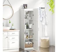 Costway 150 Cm Tall Storage Cabinet 4-Tier Freestanding Floor Cabinet-White